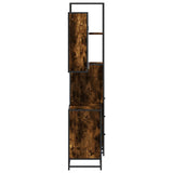 Set Mobili da Bagno 3 pz Rovere Fumo in Legno truciolato