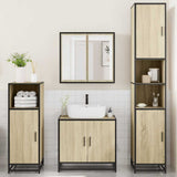 Set Mobili da Bagno 4 pz Rovere Sonoma in Legno truciolato