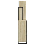 Set Mobili da Bagno 4 pz Rovere Sonoma in Legno truciolato