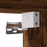 Set Mobili da Bagno 4 pz Rovere Fumo in Legno truciolato
