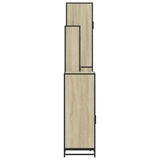 Set Mobili da Bagno 4 pz Rovere Sonoma in Legno truciolato