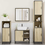 Set Mobili da Bagno 4 pz Rovere Sonoma in Legno truciolato