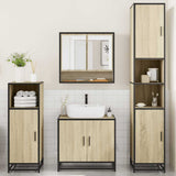 Set Mobili da Bagno 4 pz Rovere Sonoma in Legno truciolato