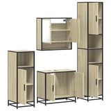 Set Mobili da Bagno 4 pz Rovere Sonoma in Legno truciolato