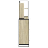Set Mobili da Bagno 4 pz Rovere Sonoma in Legno truciolato