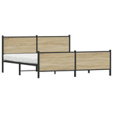 Giroletto senza Materaso in Metallo Rovere Sonoma 183x213 cm