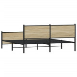 Giroletto senza Materaso in Metallo Rovere Sonoma 183x213 cm