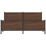 Giroletto senza Materaso in Metallo Rovere Marrone 200x200 cm