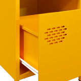 Comodino Giallo Senape 35x39x43,5 cm in Acciaio