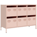 Credenza Rosa 101,5x39x73,5 cm in Acciaio Laminato a Freddo