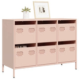Credenza Rosa 101,5x39x73,5 cm in Acciaio Laminato a Freddo