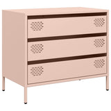 Credenza Rosa 68x39x58,5 cm in Acciaio Laminato a Freddo