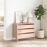 Credenza Rosa 68x39x58,5 cm in Acciaio Laminato a Freddo