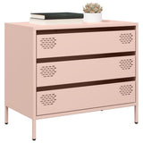 Credenza Rosa 68x39x58,5 cm in Acciaio Laminato a Freddo