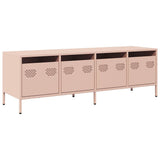 Mobile TV Rosa 135x39x43,5 cm in Acciaio Laminato a Freddo
