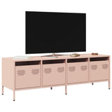 Mobile TV Rosa 135x39x43,5 cm in Acciaio Laminato a Freddo