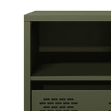 Mobile TV Verde Oliva 101,5x39x43,5cm Acciaio Laminato a Freddo