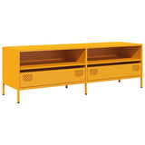 Mobile TV Giallo Senape 135x39x43,5 cm in Acciaio