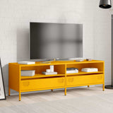 Mobile TV Giallo Senape 135x39x43,5 cm in Acciaio