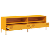 Mobile TV Giallo Senape 135x39x43,5 cm in Acciaio