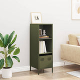 Credenza Verde Oliva 35x39x103,5 cm in Acciaio