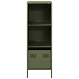 Credenza Verde Oliva 35x39x103,5 cm in Acciaio