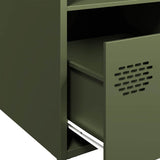 Credenza Verde Oliva 35x39x103,5 cm in Acciaio