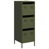 Credenza Verde Oliva 39x35x103,5 cm in Acciaio