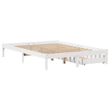 Letto senza Materasso Bianco 120x200 cm Legno Massello di Pino