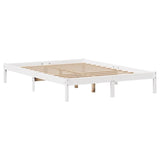 Letto senza Materasso Bianco 120x200 cm Legno Massello di Pino