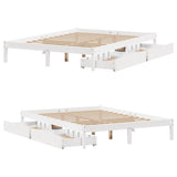 Letto senza Materasso Bianco 160x200 cm Legno Massello di Pino