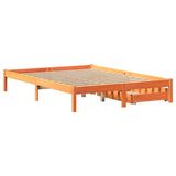 Giroletto senza Materasso Marrone Cera 140x200cm Massello Pino