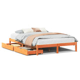 Letto senza Materasso Marrone Cera 160x200 cm in Legno di Pino