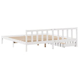 Letto senza Materasso Bianco 180x200 cm Legno Massello di Pino
