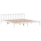 Letto senza Materasso Bianco 180x200 cm Legno Massello di Pino