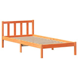 Letto senza Materasso Marrone Cera 100x200 cm in Legno di Pino