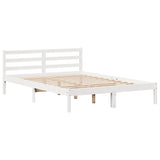 Letto senza Materasso Bianco 140x200 cm Legno Massello di Pino