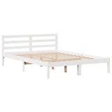 Letto senza Materasso Bianco 160x200 cm Legno Massello di Pino