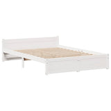 Letto senza Materasso Bianco 140x190 cm Legno Massello di Pino