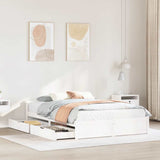 Letto senza Materasso Bianco 140x190 cm Legno Massello di Pino