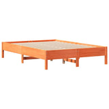 Letto senza Materasso Marrone Cera 140x190 cm in Legno di Pino