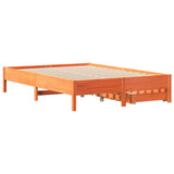 Letto senza Materasso Marrone Cera 140x190 cm in Legno di Pino
