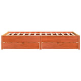Letto senza Materasso Marrone Cera 120x190 cm in Legno di Pino