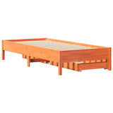 Letto senza Materasso Marrone Cera 90x190 cm in Legno di Pino