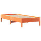 Letto senza Materasso Marrone Cera 75x190 cm in Legno di Pino