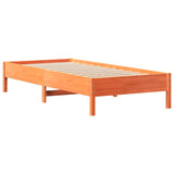 Letto senza Materasso Marrone Cera 75x190 cm in Legno di Pino