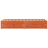 Letto senza Materasso Marrone Cera 75x190 cm in Legno di Pino