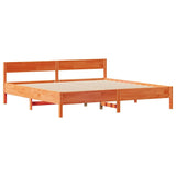 Letto senza Materasso Marrone Cera 160x200 cm in Legno di Pino