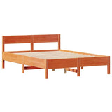 Giroletto senza Materasso Marrone Cera 140x200cm Massello Pino