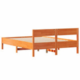 Letto senza Materasso Marrone Cera 120x190 cm in Legno di Pino